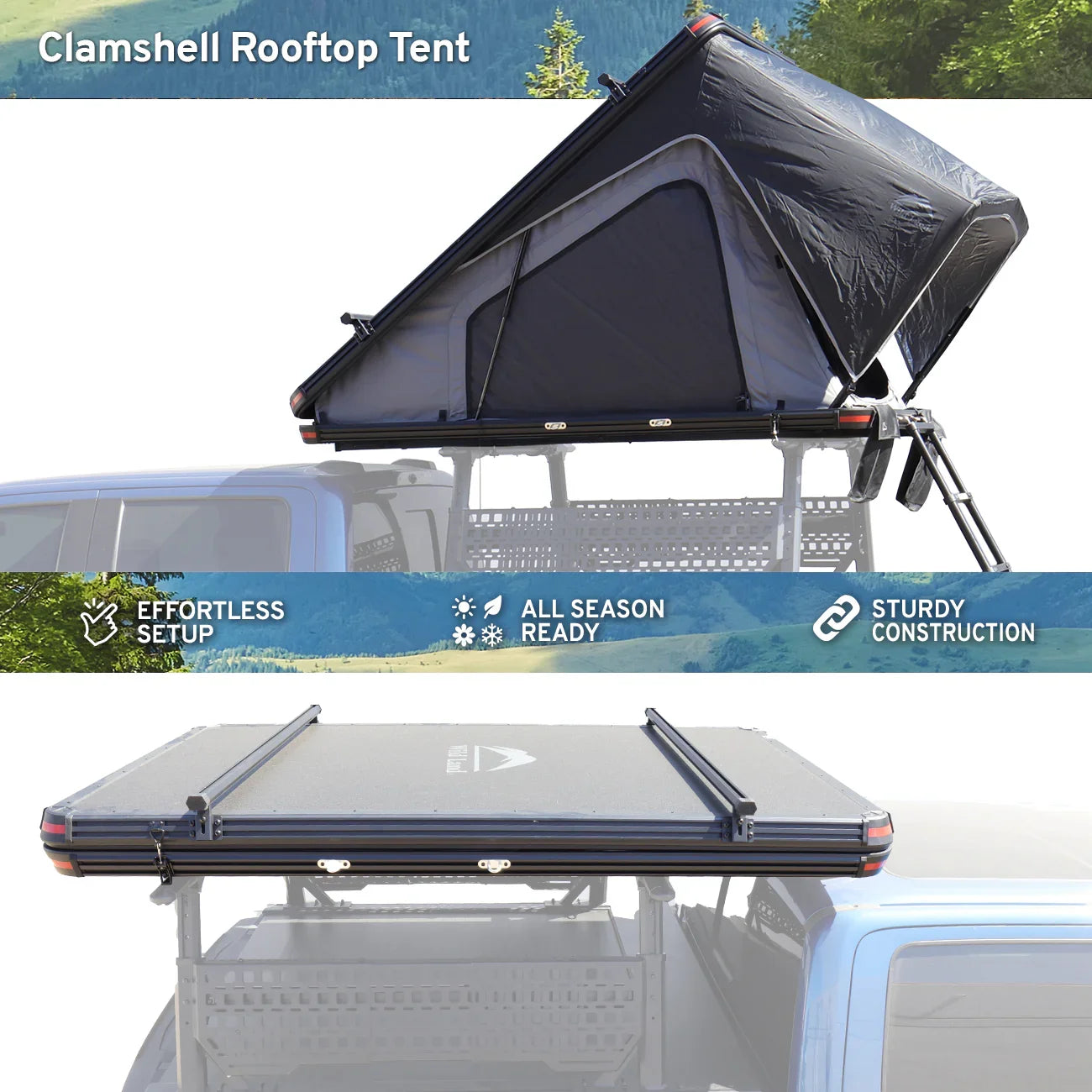 Wild Land Overland Roof Top Tent - Bush Cruiser Pro 140cm