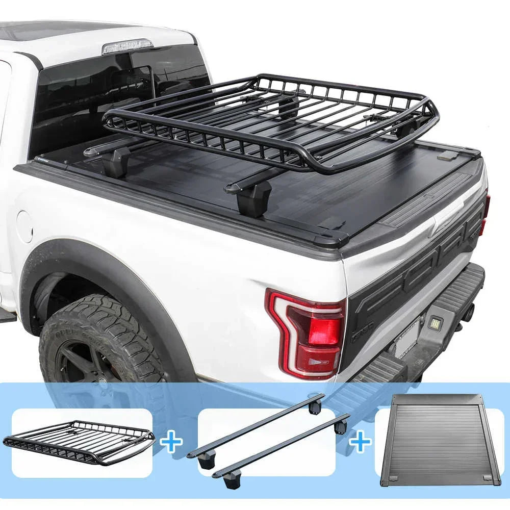 [2-in-1 Bundle] Ford Maverick Retractable Tonneau Cover w/ Rack System