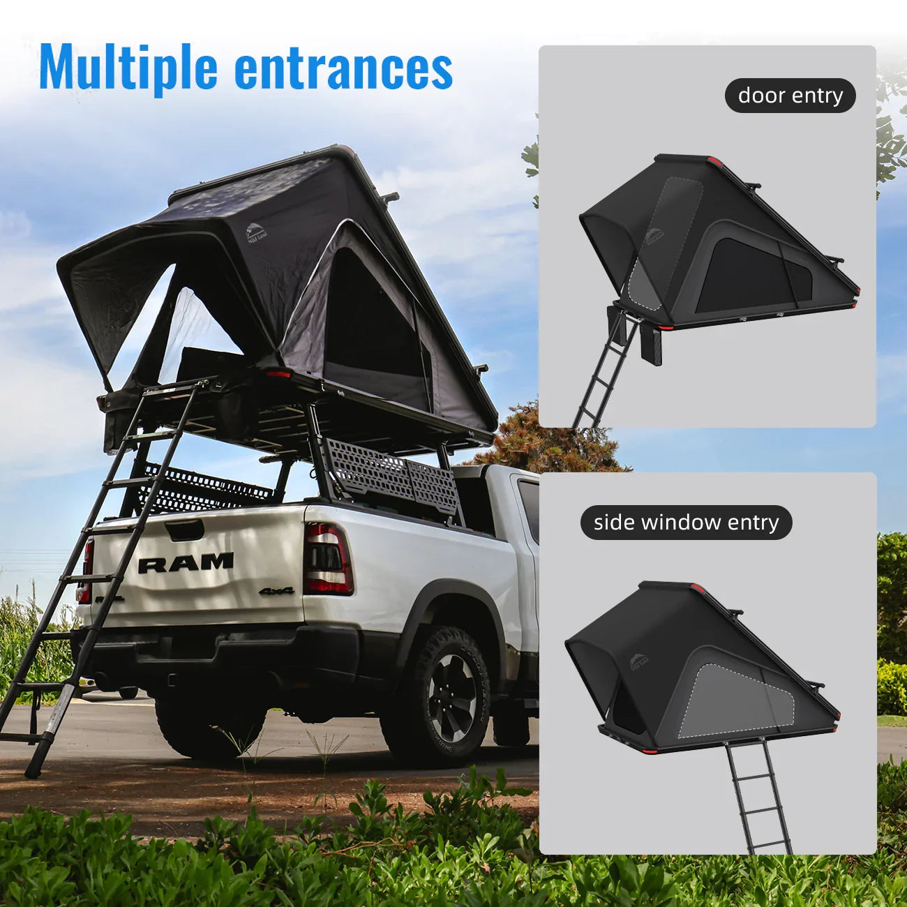 Wild Land Overland Roof Top Tent - Bush Cruiser Pro 140cm