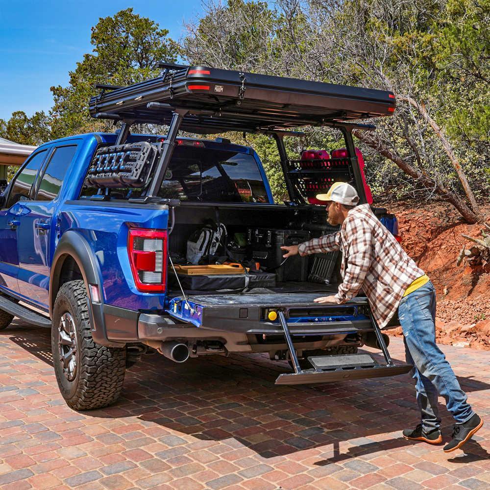 Overland PRO Quad Pack - MR Tonneau Cover + Ladder Rack + Side Panels + Roof Top Tent