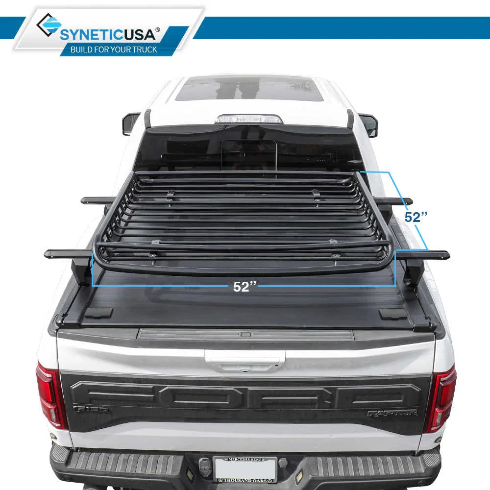 CargoMax Trio Pack - MR Retractable PRO Tonneau Cover + Crossbar + Cargo Basket