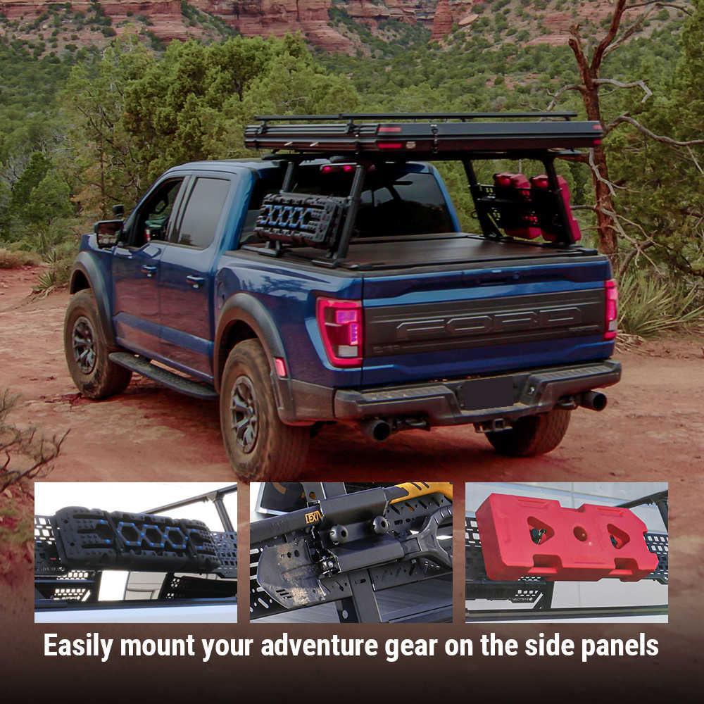 Overland PRO Quad Pack - MR Tonneau Cover + Ladder Rack + Side Panels + Roof Top Tent
