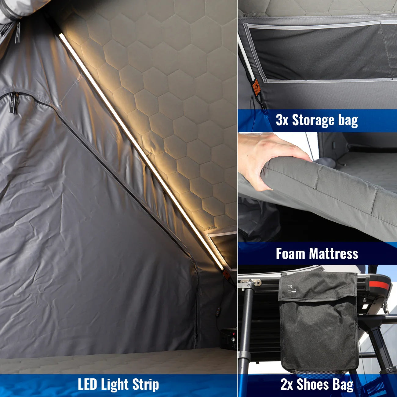 Wild Land Overland Roof Top Tent - Bush Cruiser Pro 140cm