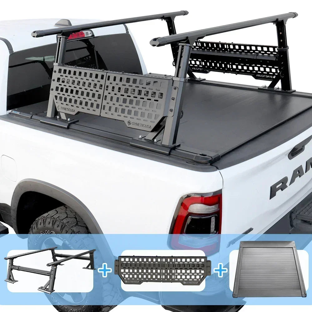 [2-in-1 Bundle] Ford Ranger Retractable Tonneau Cover w/ Rack System