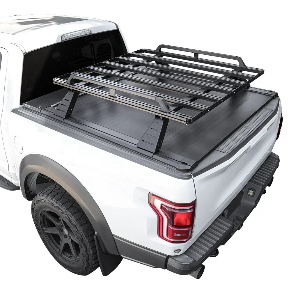 [2-in-1 Bundle] Nissan Titan Retractable Tonneau Cover w/ Rack System