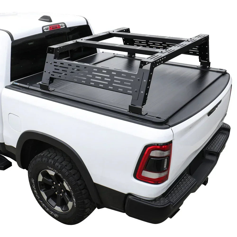[2-in-1 Bundle] Silverado/Sierra 2500 3500 Retractable Tonneau Cover w/ Rack System