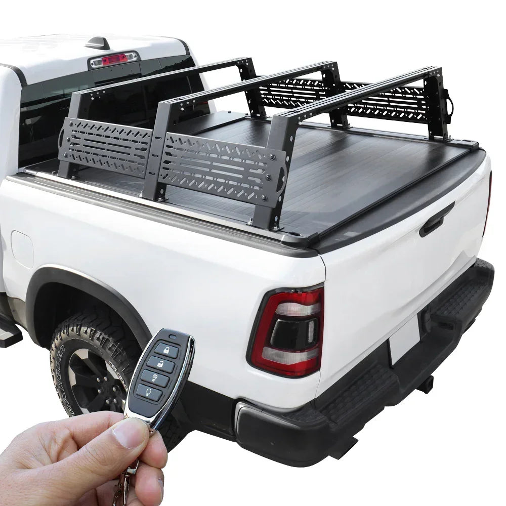 [2-in-1 Bundle] Silverado/Sierra 2500 3500 Retractable Tonneau Cover w/ Rack System