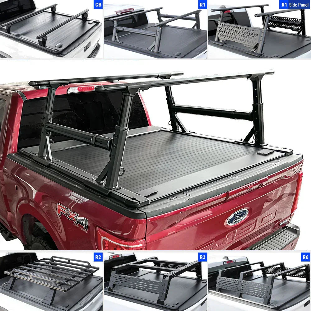 [2-in-1 Bundle] Ford F-150 Retractable Tonneau Cover w/ Rack System