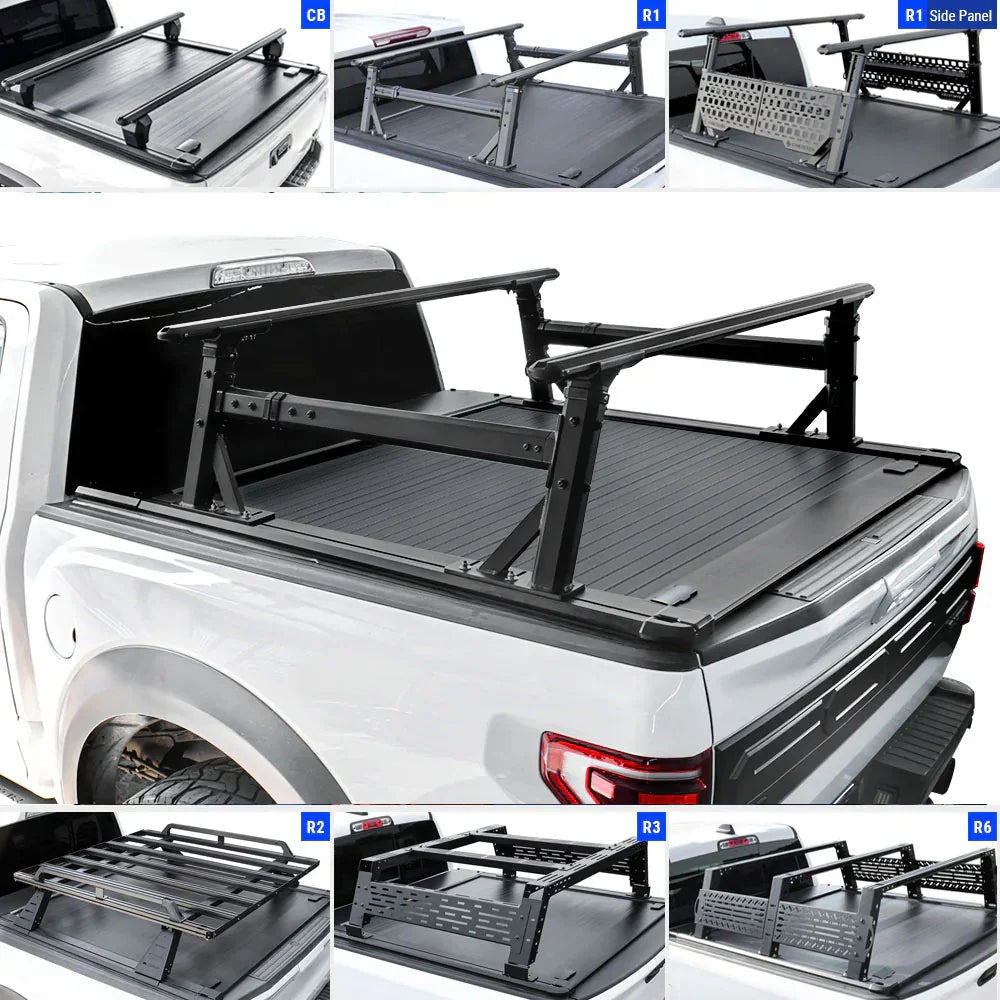 [2-in-1 Bundle] Ford F-150 Retractable Tonneau Cover w/ Rack System