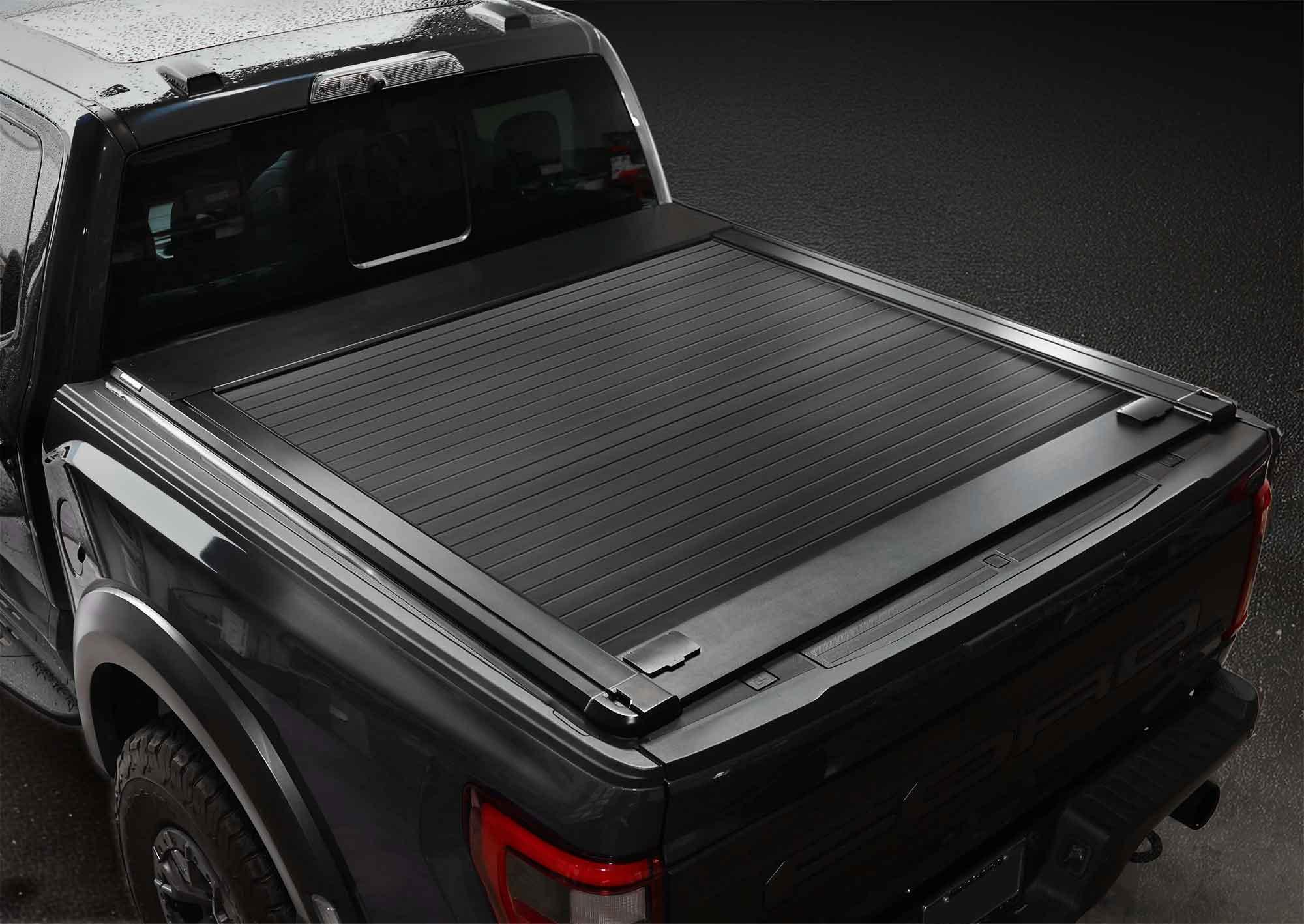 [Stealth Black 2-in-1 Bundle] Ford F-250/F-350 Retractable Tonneau Cover w/ Rack System