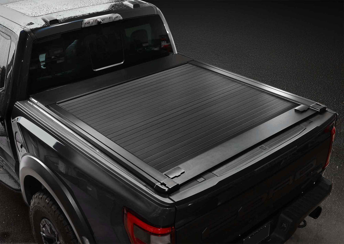 [Stealth Black 2-in-1 Bundle] Ford F-250/F-350 Retractable Tonneau Cover w/ Rack System