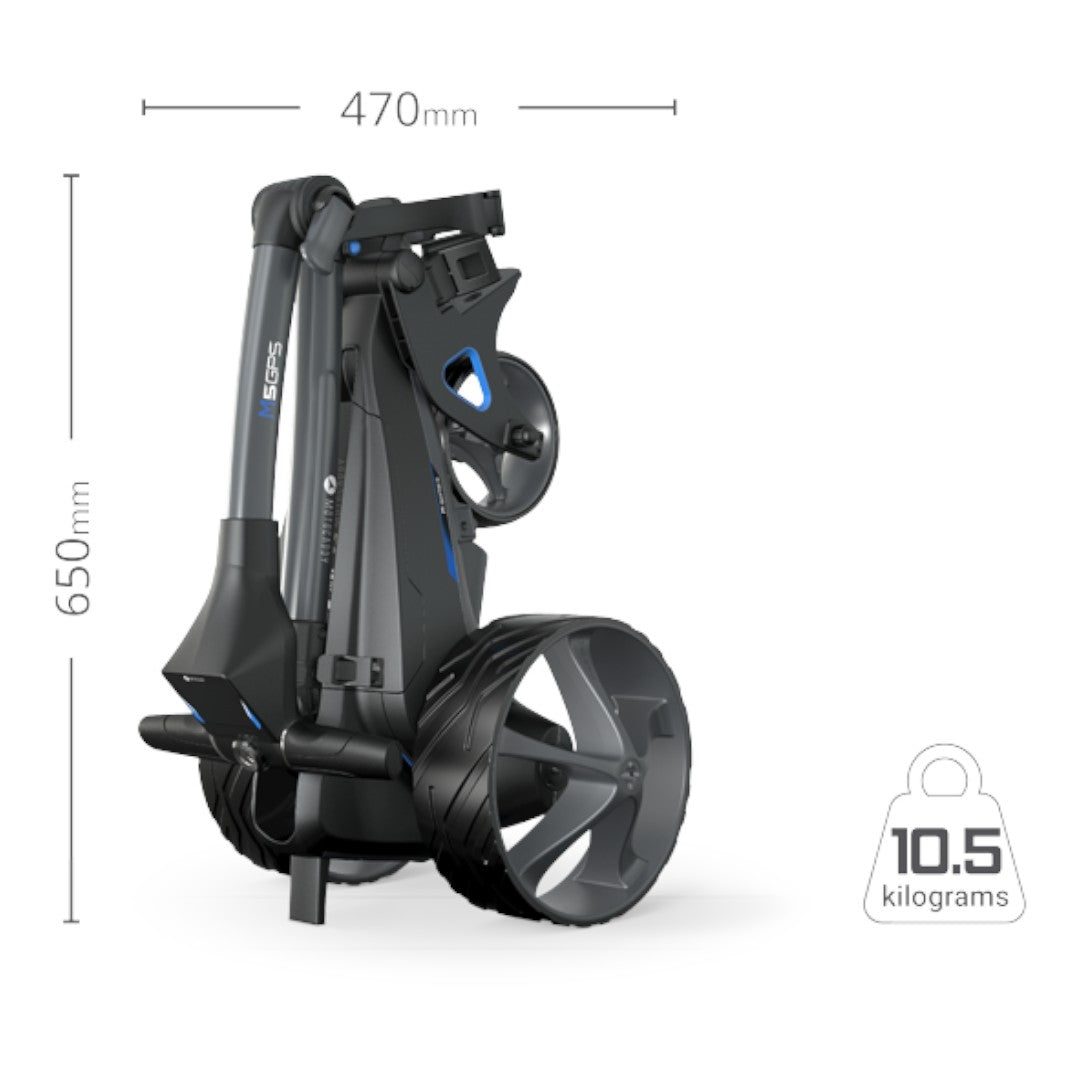 Motocaddy 2025 M5 GPS Electric Golf Trolley | 18 Hole Lithium Battery