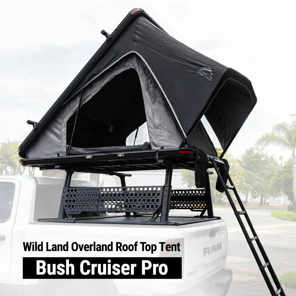 Overland PRO Quad Pack - MR Tonneau Cover + Ladder Rack + Side Panels + Roof Top Tent