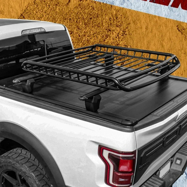 CargoMax Trio Pack - MR Retractable PRO Tonneau Cover + Crossbar + Cargo Basket