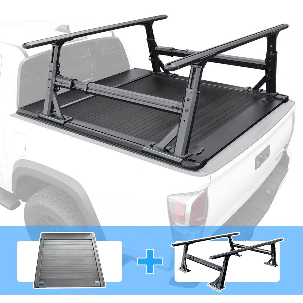 Off-Road Essential Duo - MR Retractable PRO Tonneau Cover + Adjustable Ladder Rack