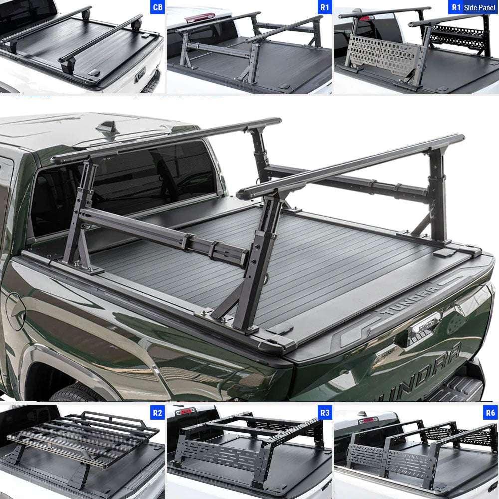 [2-in-1 Bundle] Toyota Tundra Retractable Tonneau Cover w/ Rack System
