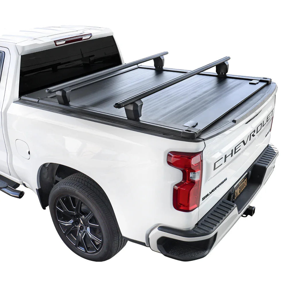 [2-in-1 Bundle] Silverado/Sierra 1500 Retractable Tonneau Cover w/ Rack System