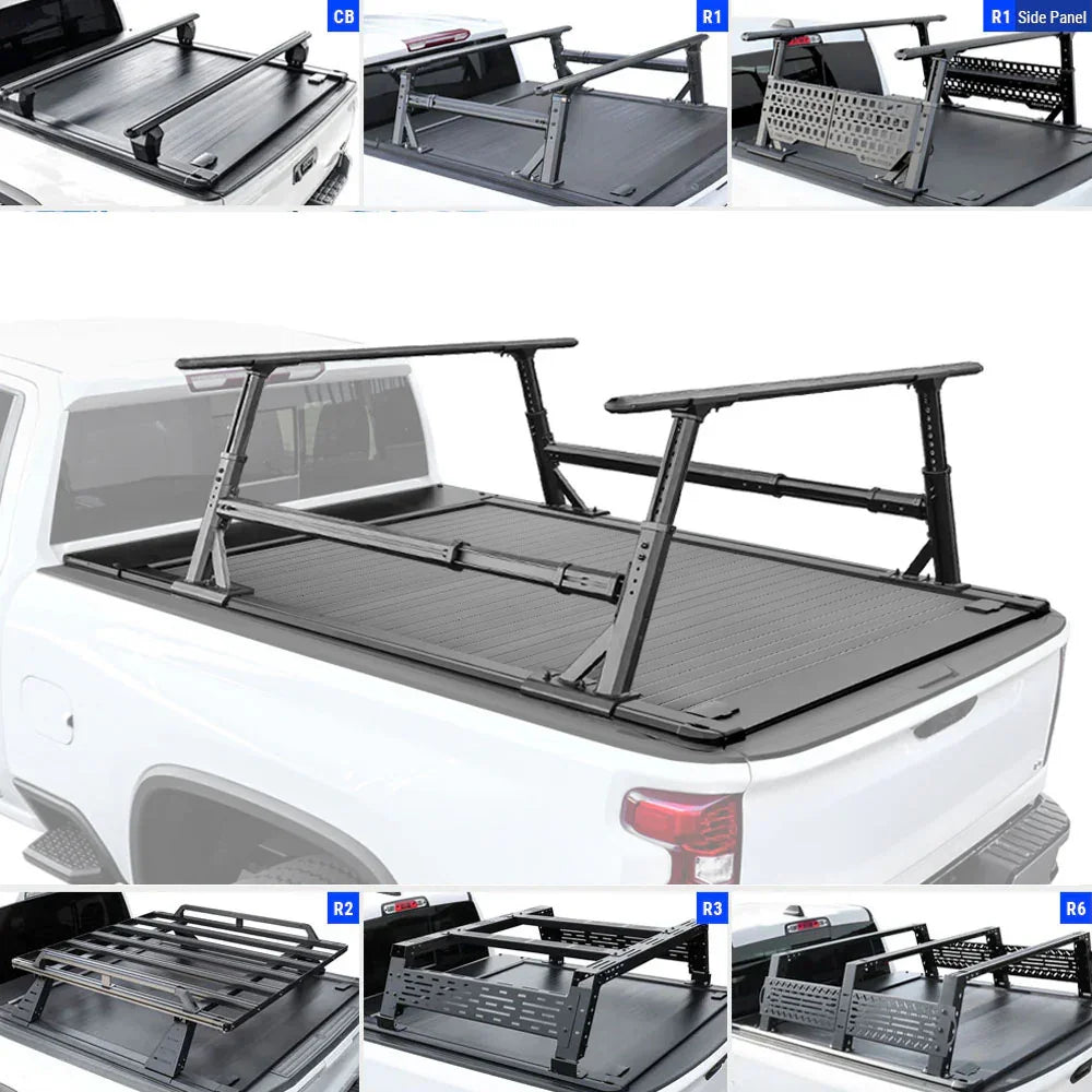 [2-in-1 Bundle] Ram 1500/2500/3500 Retractable Tonneau Cover w/ Rack System