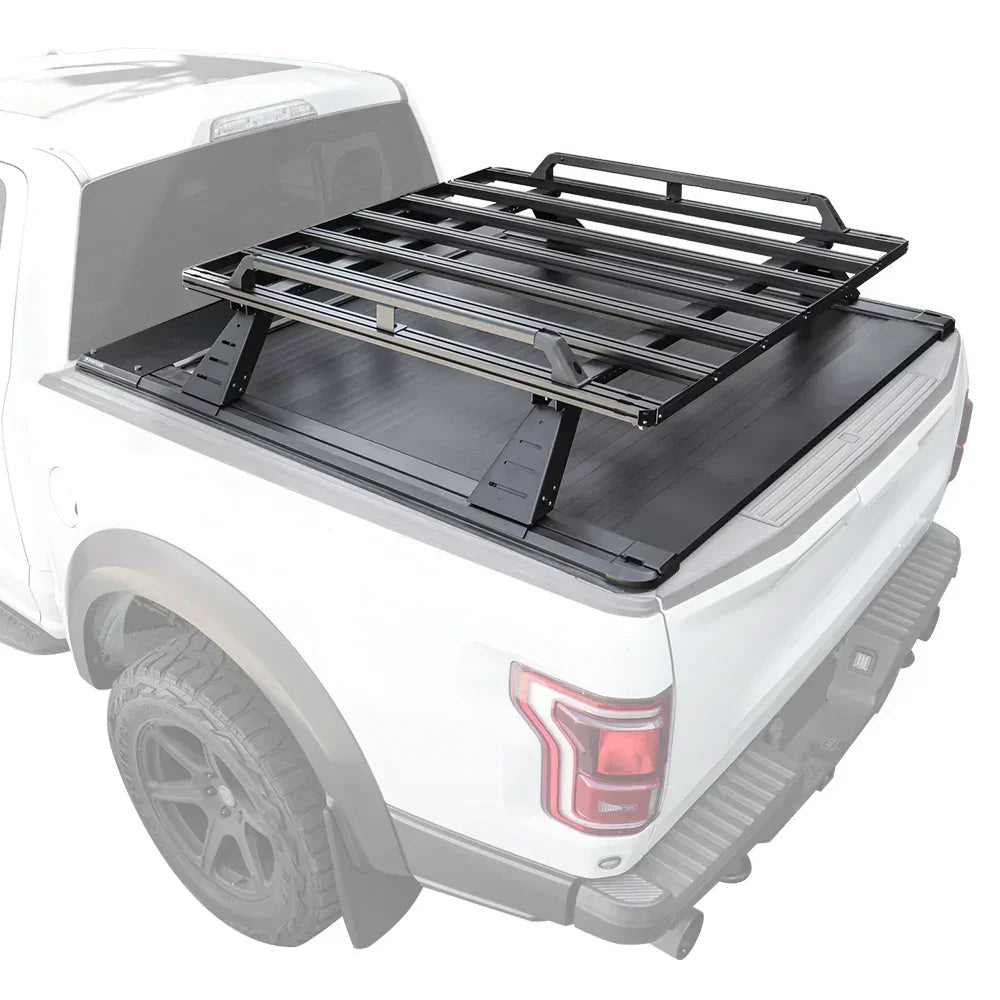 [2-in-1 Bundle] Ram 1500/2500/3500 Retractable Tonneau Cover w/ Rack System