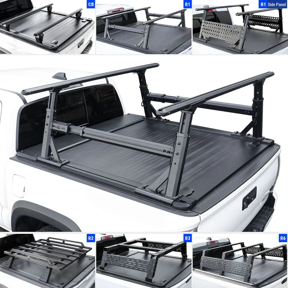 [2-in-1 Bundle] Nissan Frontier Retractable Tonneau Cover w/ Rack System