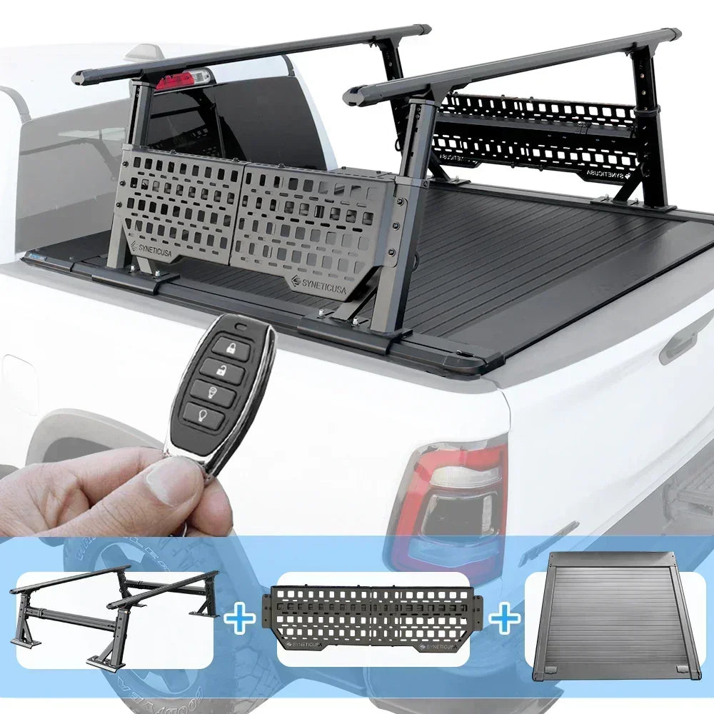 [2-in-1 Bundle] Ford F-250/F-350 Retractable Tonneau Cover w/ Rack System