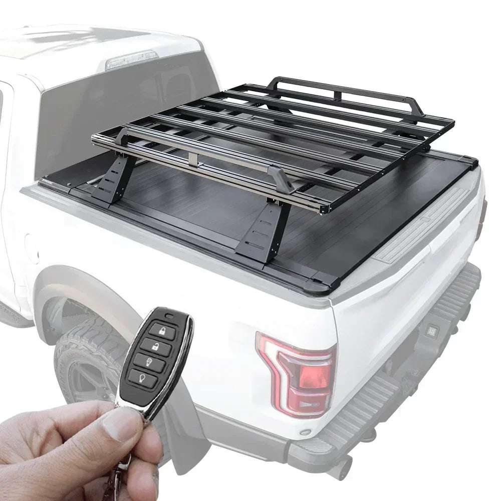 [2-in-1 Bundle] Ram 1500/2500/3500 Retractable Tonneau Cover w/ Rack System