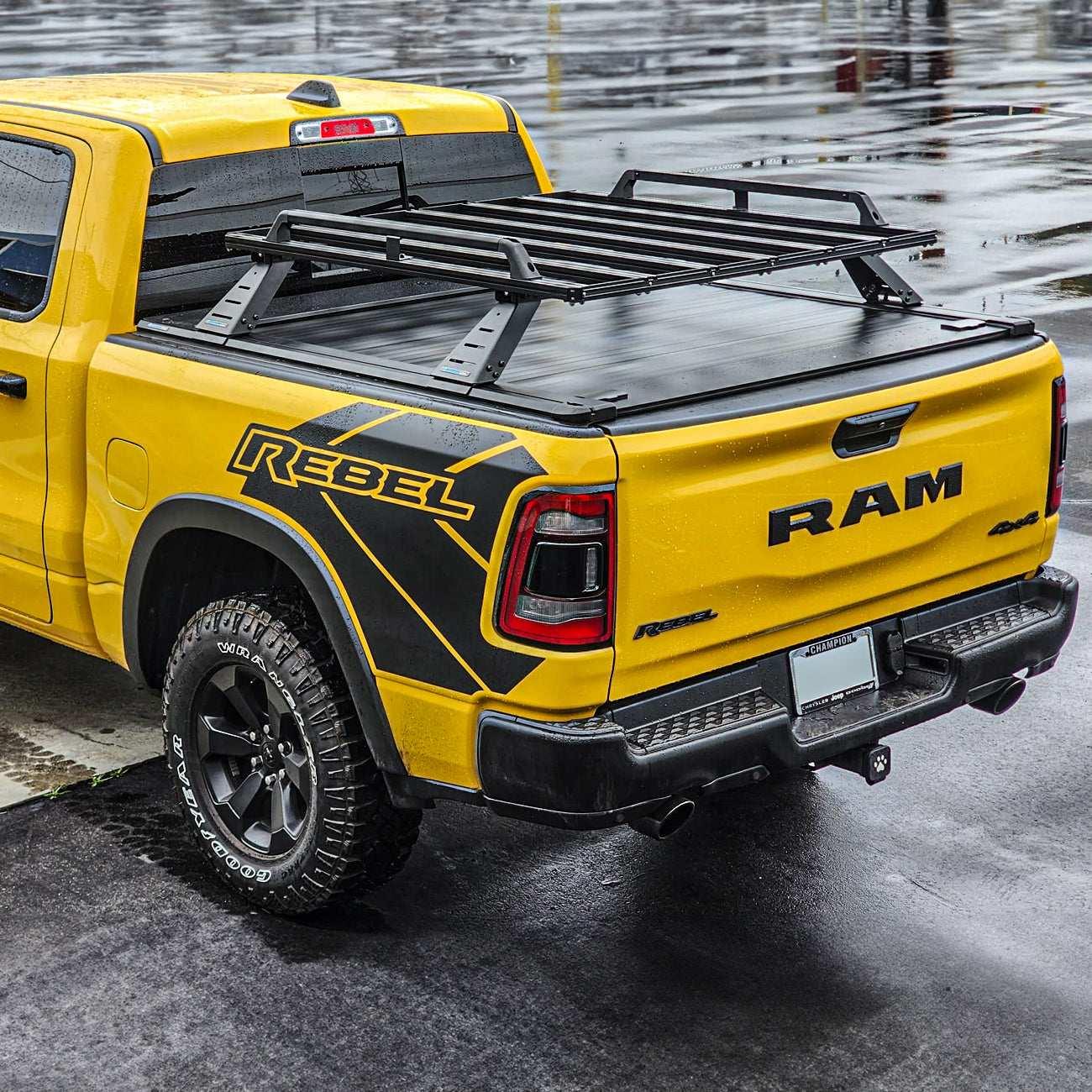 [2-in-1 Bundle] Ram 1500/2500/3500 Retractable Tonneau Cover w/ Rack System