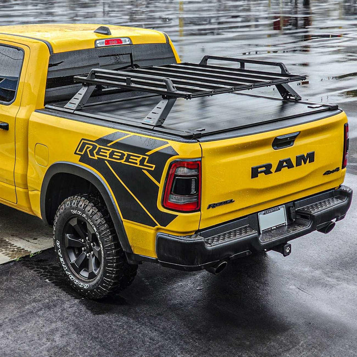 [2-in-1 Bundle] Ram 1500/2500/3500 Retractable Tonneau Cover w/ Rack System