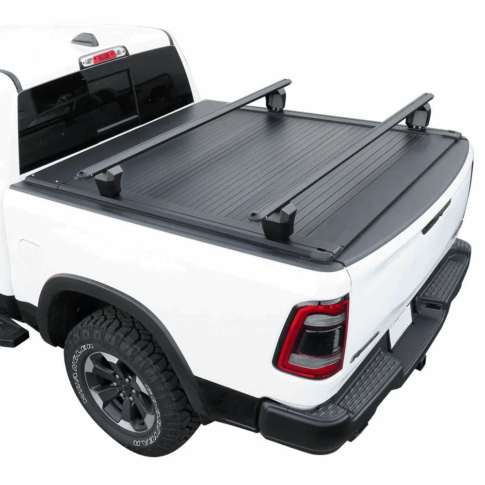 [2-in-1 Bundle] Ram 1500/2500/3500 Retractable Tonneau Cover w/ Rack System