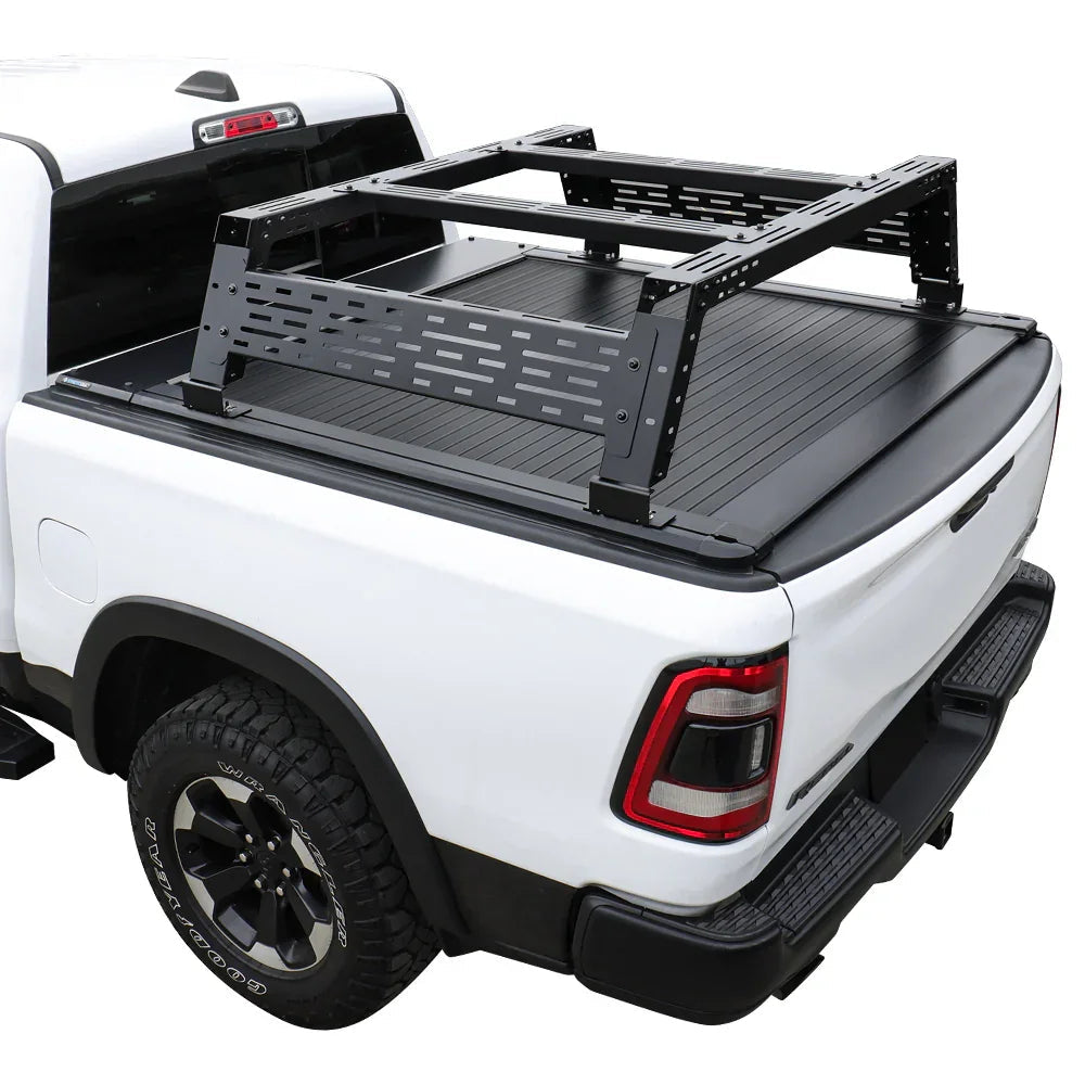 [2-in-1 Bundle] Ram 1500/2500/3500 Retractable Tonneau Cover w/ Rack System