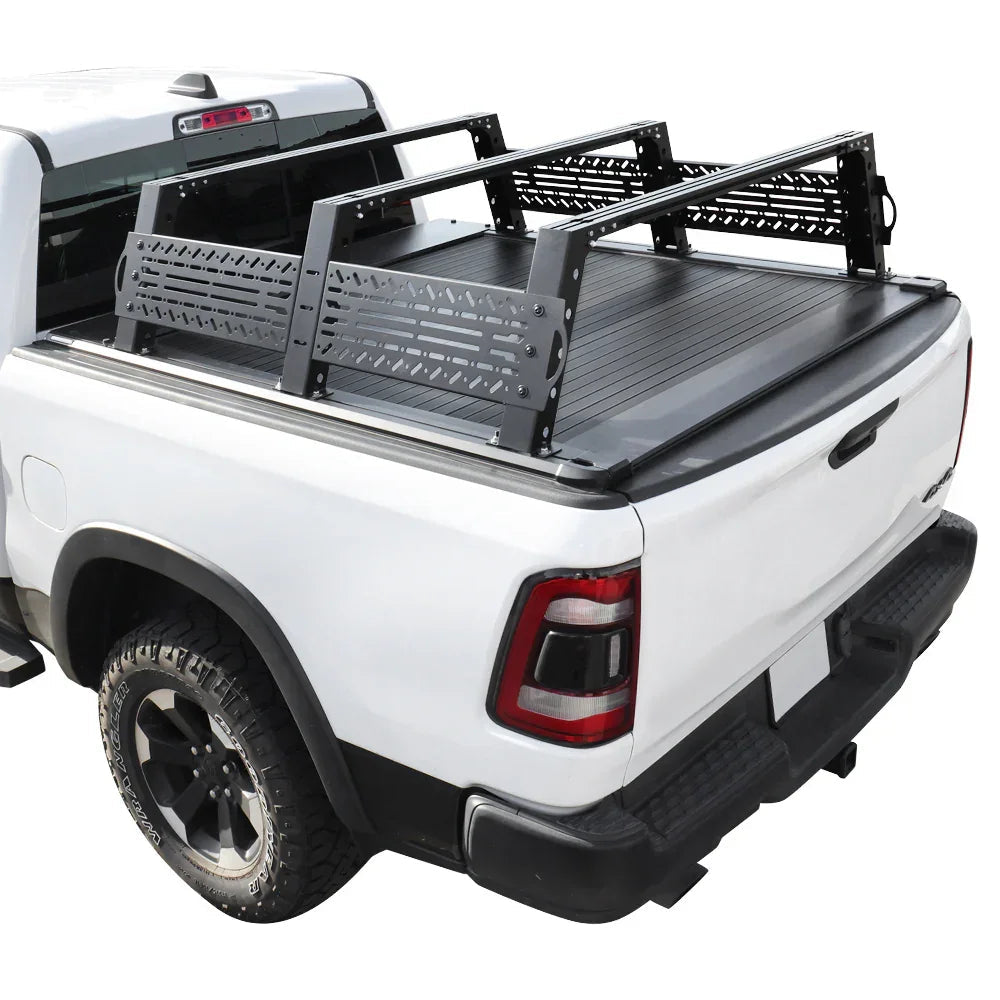 [2-in-1 Bundle] Ram 1500/2500/3500 Retractable Tonneau Cover w/ Rack System