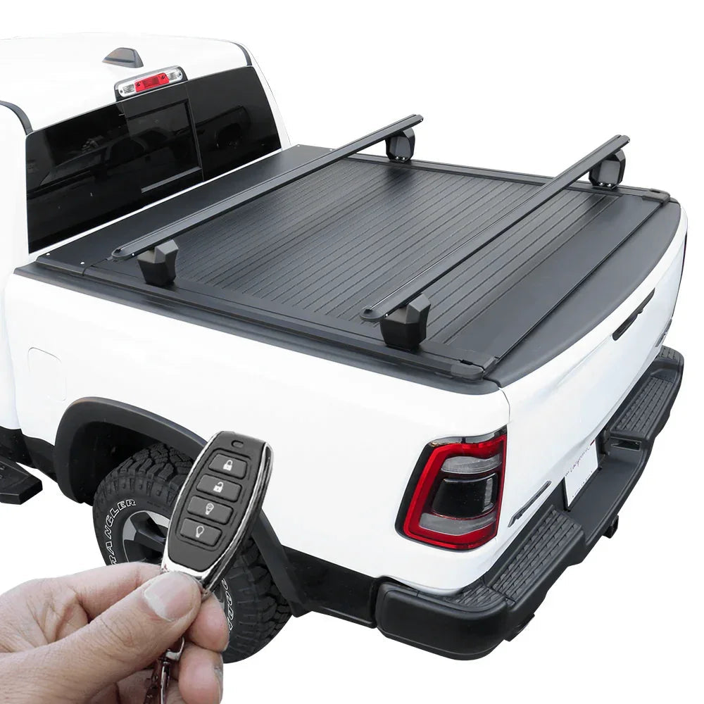 [2-in-1 Bundle] Ram 1500/2500/3500 Retractable Tonneau Cover w/ Rack System