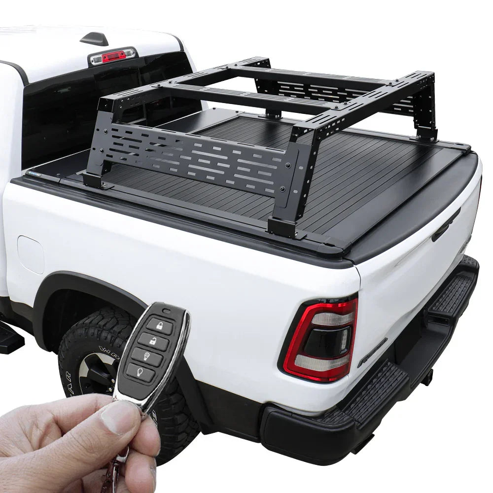 [2-in-1 Bundle] Ram 1500/2500/3500 Retractable Tonneau Cover w/ Rack System