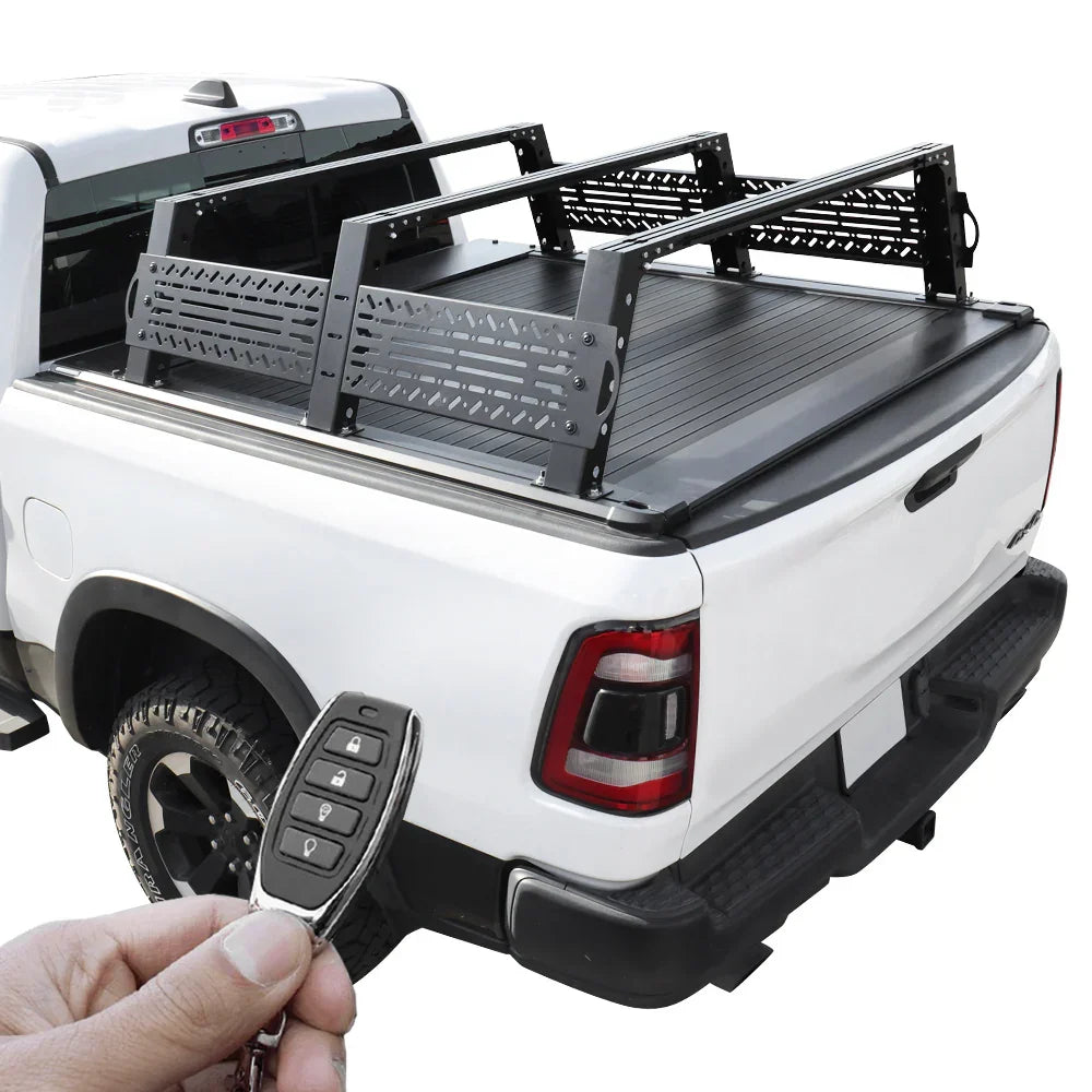 [2-in-1 Bundle] Ram 1500/2500/3500 Retractable Tonneau Cover w/ Rack System