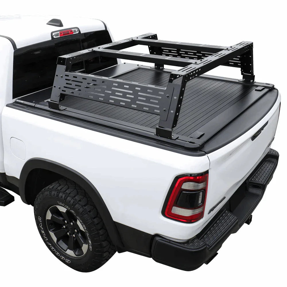 [2-in-1 Bundle] Ram 1500/2500/3500 Retractable Tonneau Cover w/ Rack System