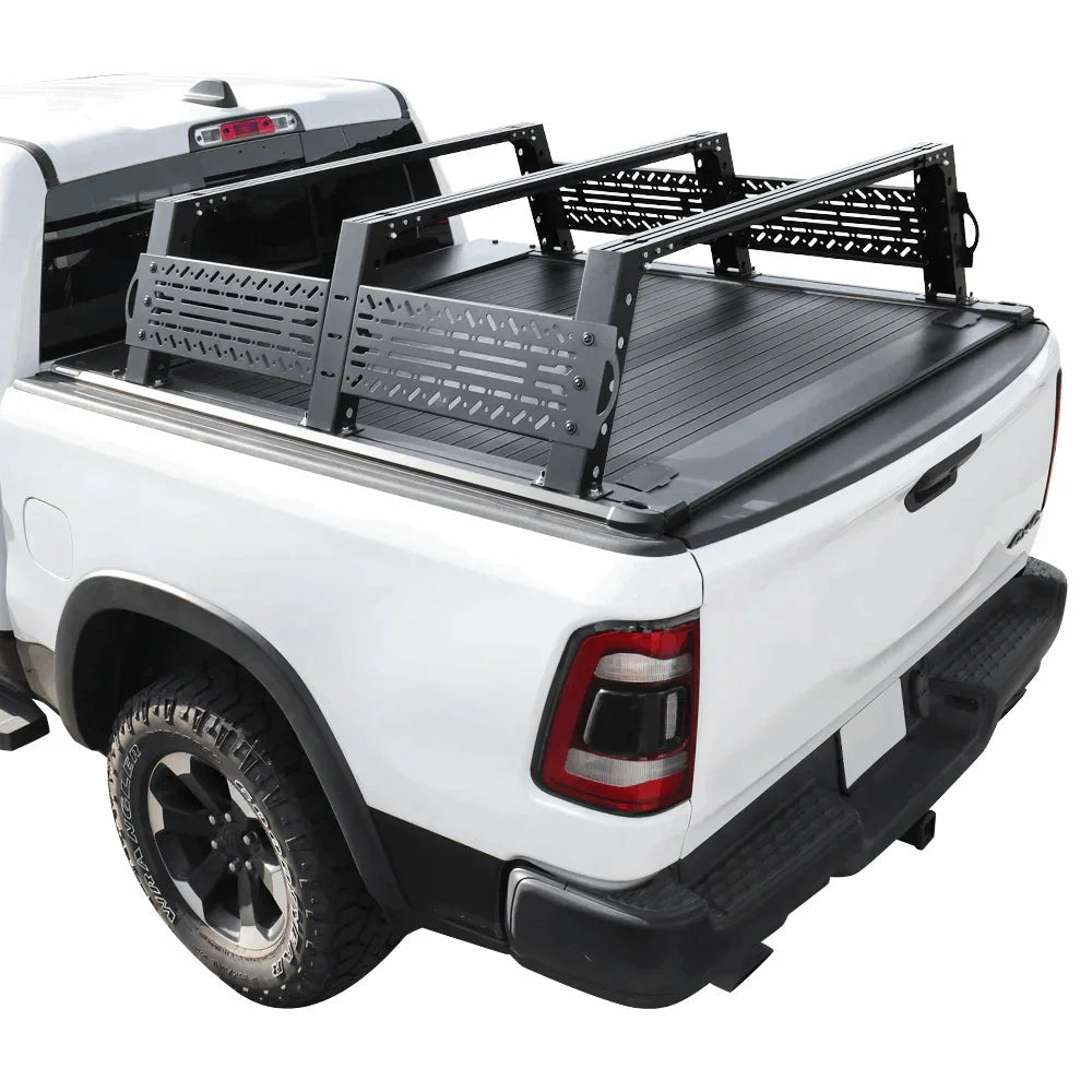 [2-in-1 Bundle] Ram 1500/2500/3500 Retractable Tonneau Cover w/ Rack System