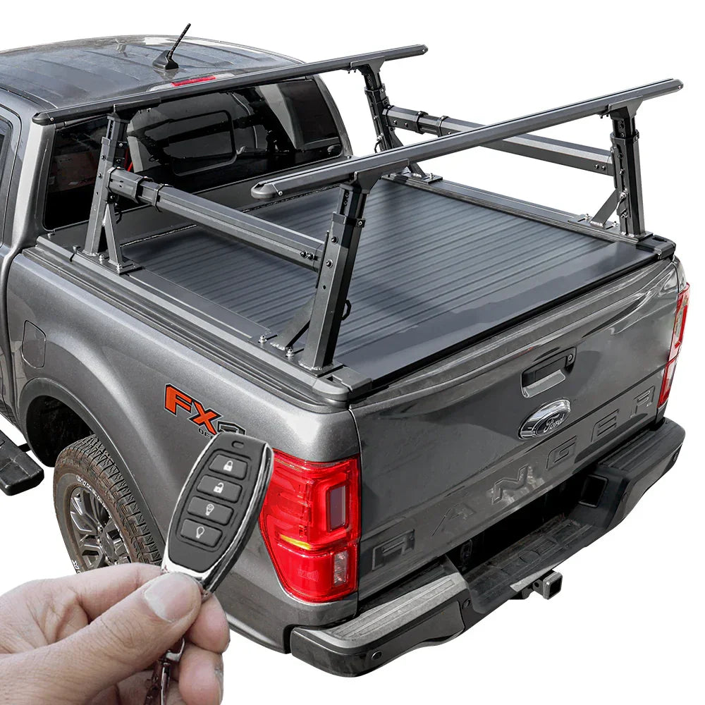 [2-in-1 Bundle] Ford Ranger Retractable Tonneau Cover w/ Rack System