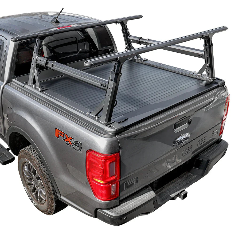 [2-in-1 Bundle] Ford Ranger Retractable Tonneau Cover w/ Rack System