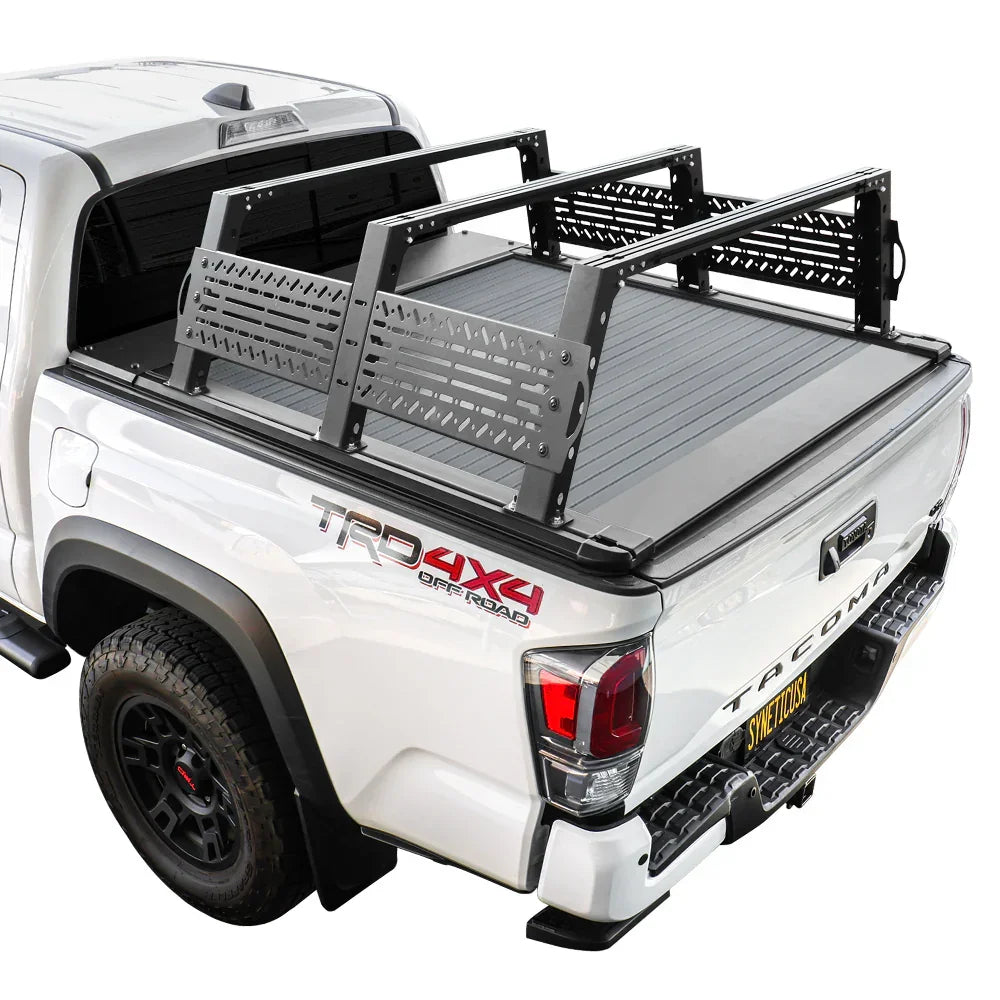 [2-in-1 Bundle] Toyota Tacoma Retractable Tonneau Cover w/ Rack System