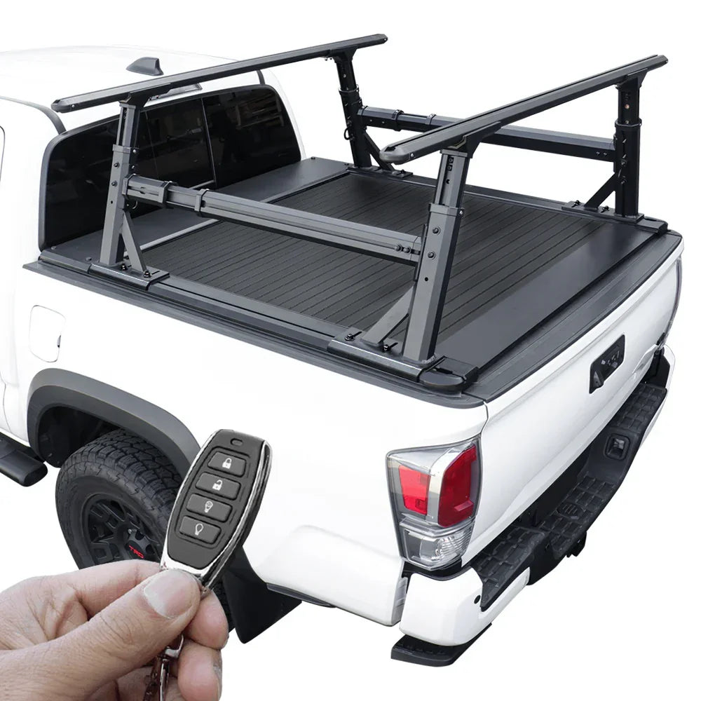 [2-in-1 Bundle] Toyota Tacoma Retractable Tonneau Cover w/ Rack System