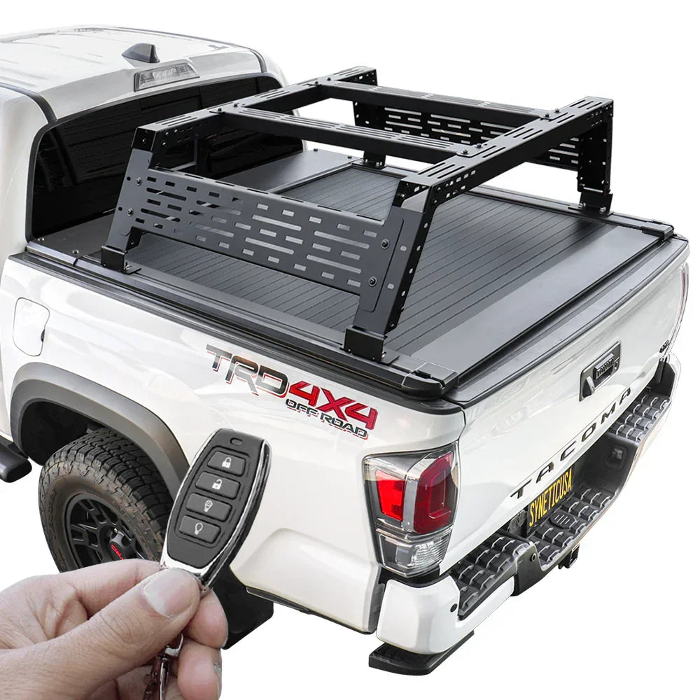 [2-in-1 Bundle] Toyota Tacoma Retractable Tonneau Cover w/ Rack System