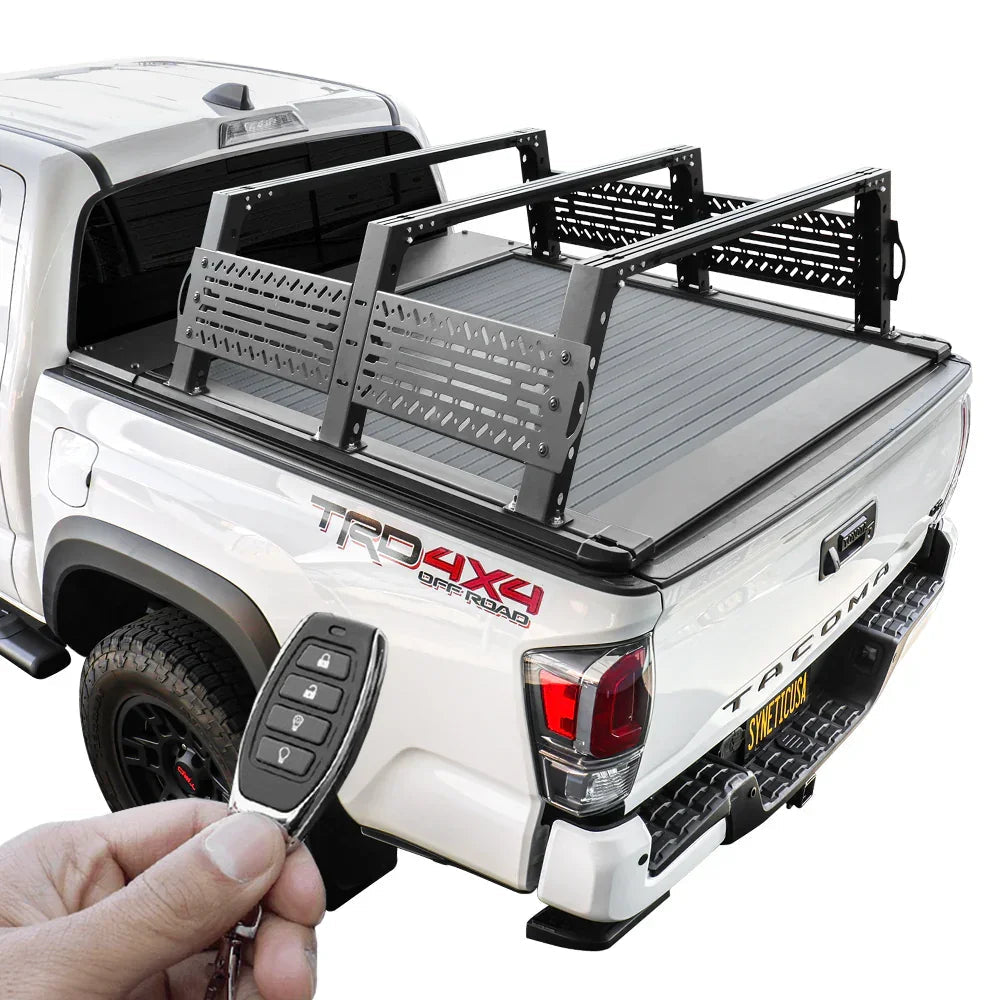 [2-in-1 Bundle] Toyota Tacoma Retractable Tonneau Cover w/ Rack System