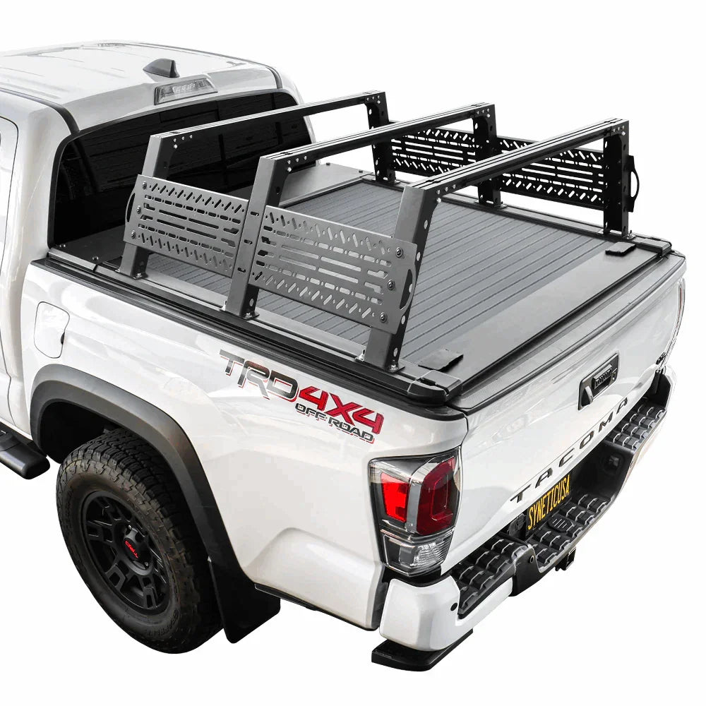 [2-in-1 Bundle] Toyota Tacoma Retractable Tonneau Cover w/ Rack System